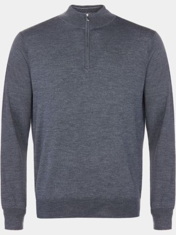 Peter Millar AUTUMN CREST QUARTER-ZIP Troyer knitwear dark gray