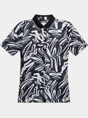 J.Lindeberg  Georgia Print Halbarm Polo weiß