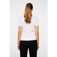 J.Lindeberg Kinsley Cable Knit Wool Shirt Halbarm Polo weiß