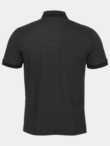 BOSS PL_GOC Chip Pattern Halbarm Polo schwarz