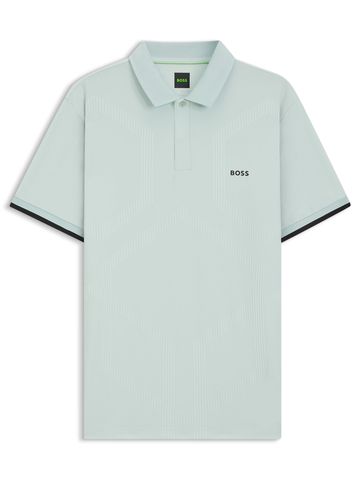 BOSS PL_GOC Polokošile Chip Hexa s polovičním rukávem zelená