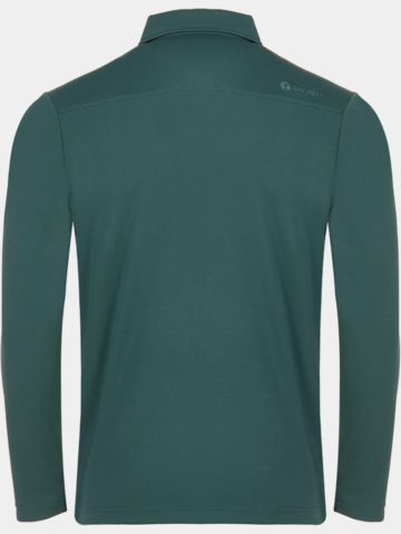 Backtee Mens Performance Langarm Polo dunkelgrün