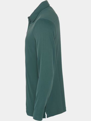 Backtee Backtee Mens Performance Langarm Polo dunkelgrün