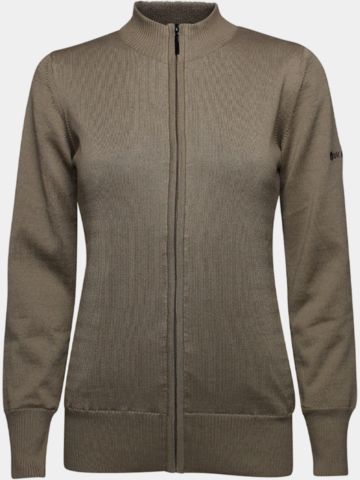 Backtee Backtee Ladies Windbreaker Full-Zip Windstopp Knit Jacket taupe