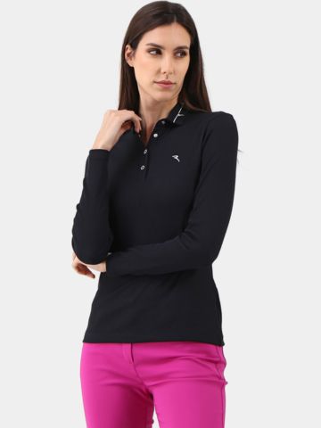 Chervo  ACUME Langarm Polo schwarz