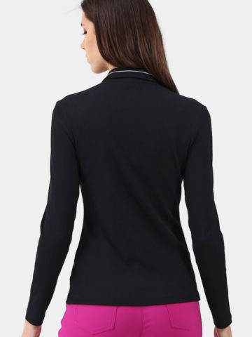 Chervo  ACUME Langarm Polo schwarz