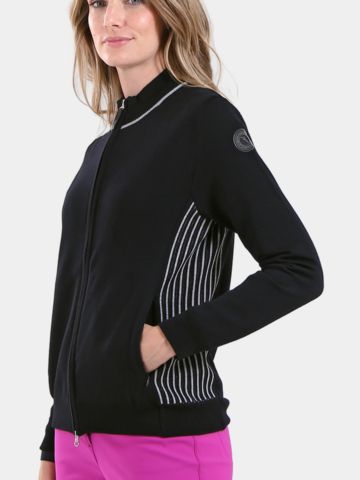 Chervo  NAVICELLA Windstopp Strick Jacke schwarz