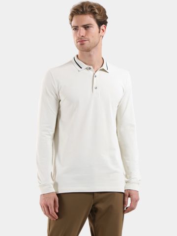 Chervo  ABBAZIA Langarm Polo offwhite