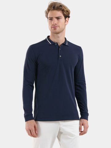 Chervo  ABBAZIA Langarm Polo navy