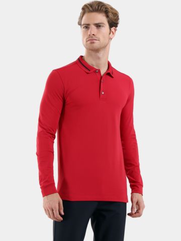 Chervo  ABBAZIA Langarm Polo rot