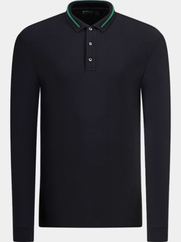 Chervo  ABBAZIA Langarm Polo schwarz