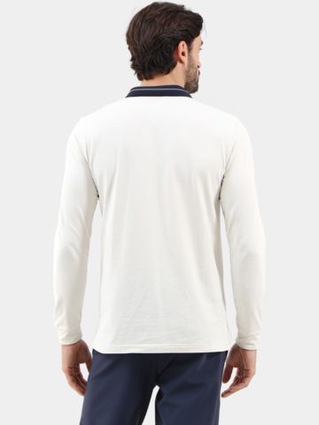 Chervo  AFFRANTO long sleeve polo offwhite