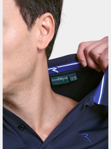 Chervo  AROMATICO Langarm Polo navy