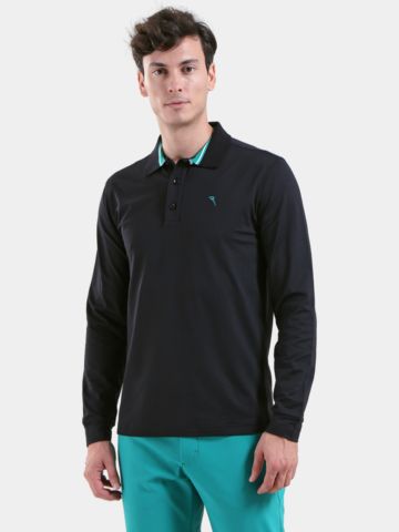 Chervo  AROMATICO Langarm Polo schwarz
