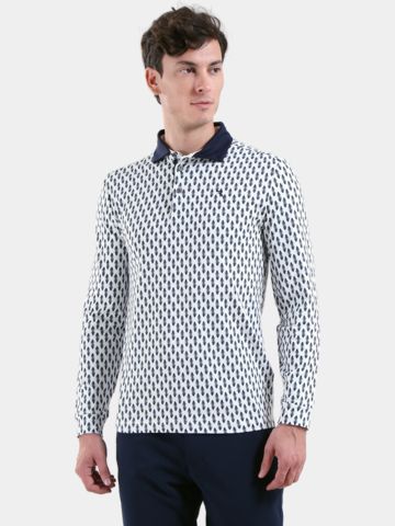 Chervo ARRIVISTA Langarm Polo weiß