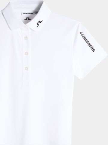 J.Lindeberg Tour Tech Halbarm Polo weiß