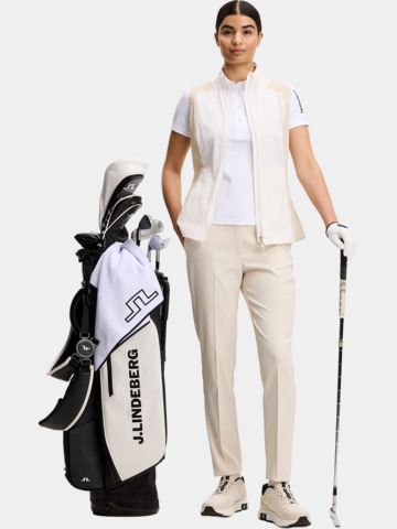 J.Lindeberg Tour Tech Halbarm Polo weiß