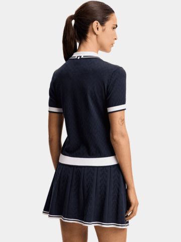 J.Lindeberg Polly Pointelle Strick Polo navy