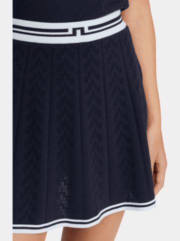 J.Lindeberg Pamela Pointelle Knitted kurz Skort navy