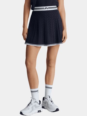 J.Lindeberg Pamela Pointelle Knitted kurz Skort navy