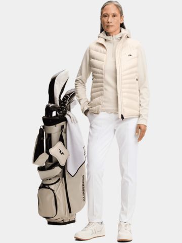 J.Lindeberg Aerielle Quarter Zip Hood Stretch Midlayer sand