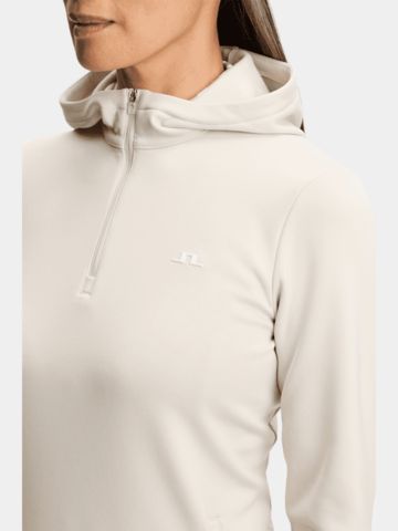 J.Lindeberg Aerielle Quarter Zip Hood Stretch Midlayer sand
