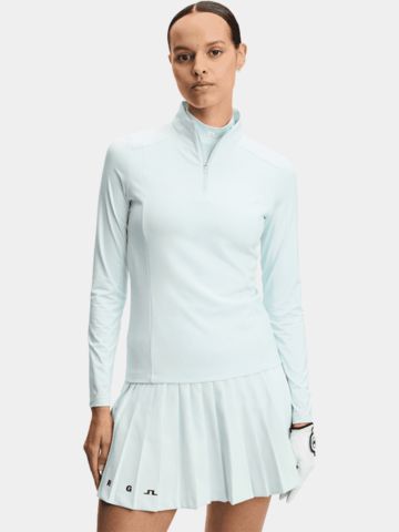 J.Lindeberg Cindy Quarter Zip Stretch Midlayer hellblau