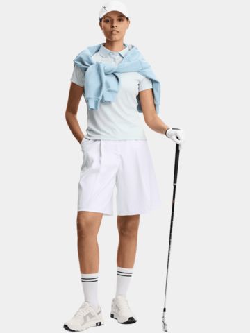 J.Lindeberg Tour Tech Halbarm Polo hellblau