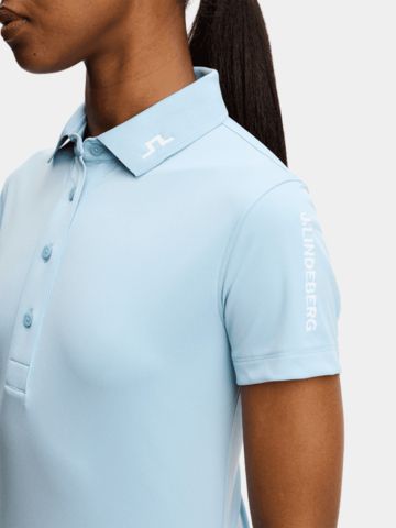 J.Lindeberg Tour Tech Halbarm Polo blau