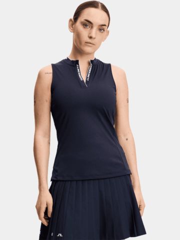 J.Lindeberg Leya Sleeveless Top ohne Arm Polo navy