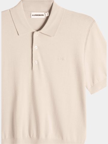 J.Lindeberg Blake Knit Strick Polo sand