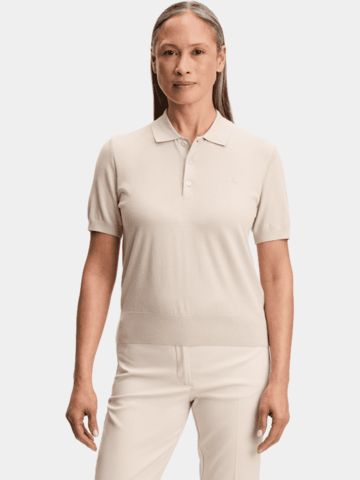 J.Lindeberg Blake Knit Strick Polo sand