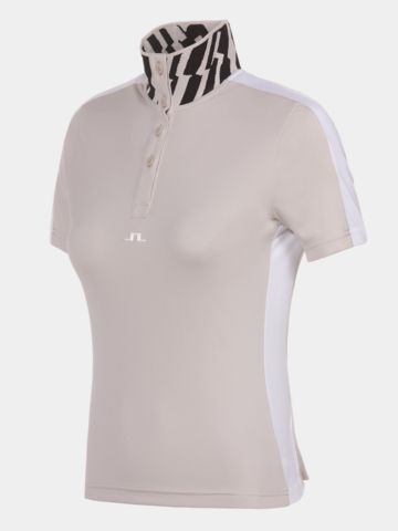 J.Lindeberg Pip Halbarm Polo sand