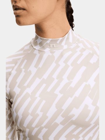 J.Lindeberg Ella Print Compression Top Stretch Unterzieher navy