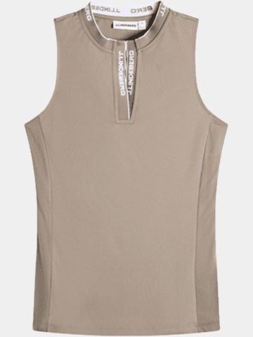 J.Lindeberg Leya Sleeveless Top ohne Arm Polo taupe