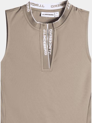 J.Lindeberg Leya Sleeveless Top ohne Arm Polo taupe