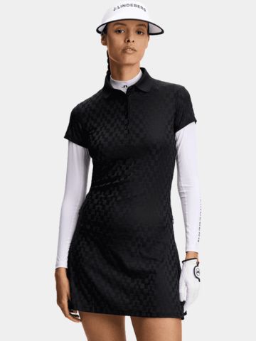 J.Lindeberg Dally Dress Halbarm Kleid schwarz
