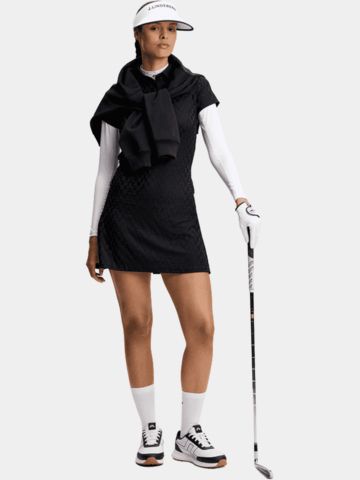 J.Lindeberg Dally Dress Halbarm Kleid schwarz