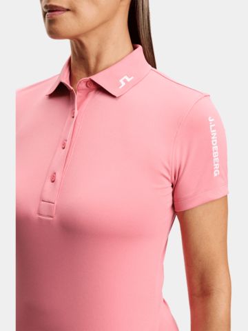 J.Lindeberg Tour Tech Halbarm Polo pink