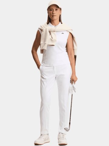 J.Lindeberg Lei polo bez rukávů bílá