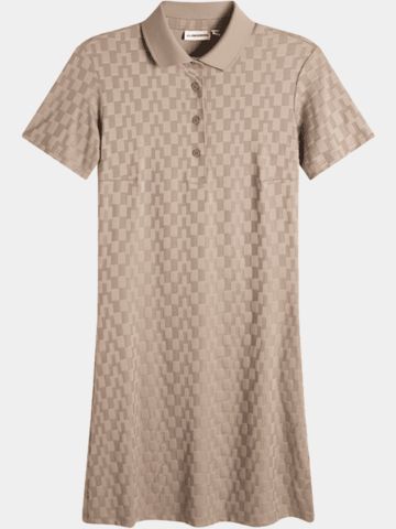 J.Lindeberg  DALLY DRESS šaty s krátkým rukávem taupe