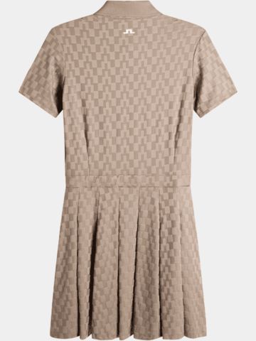 J.Lindeberg  DALLY DRESS šaty s krátkým rukávem taupe
