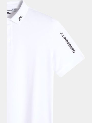 J.Lindeberg Tour Tech Halbarm Polo weiß