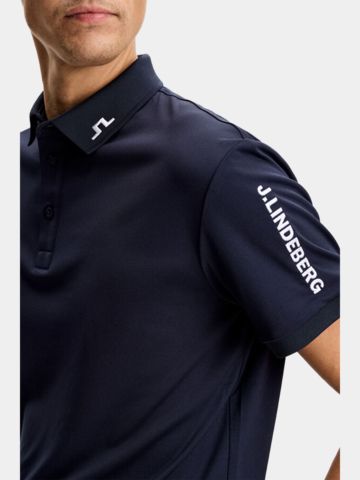 J.Lindeberg Tour Tech Halbarm Polo navy