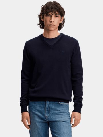 J.Lindeberg Lymann Knitted Sweater Pullover Strick navy