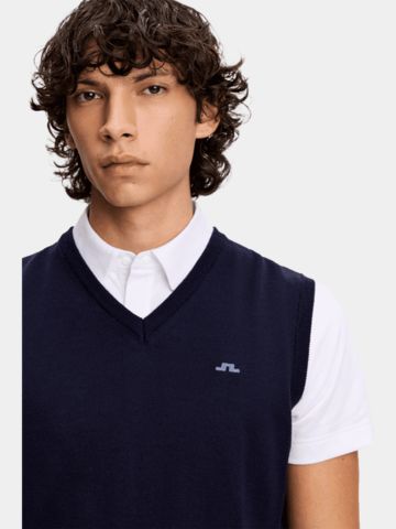 J.Lindeberg Liam Knitted Vest Pullunder Strick navy