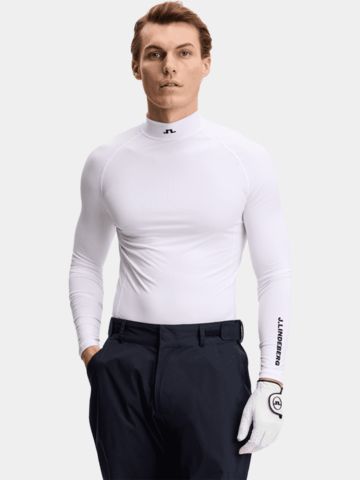 J.Lindeberg Ello Compression Top Mock Unterzieher weiß