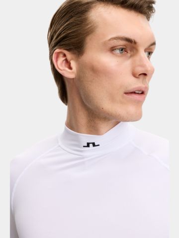 J.Lindeberg  Ello Kompresní tričko Mock undershirt bílý