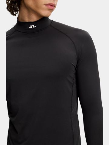 J.Lindeberg Ello Compression Top Mock Unterzieher schwarz