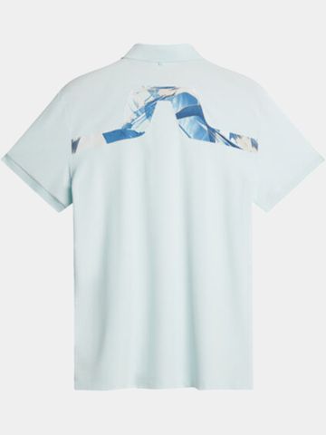 J.Lindeberg KV Print Halbarm Polo hellblau